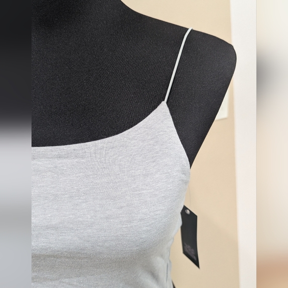 NWT Target Wild Fable Women's Gray Spaghetti Strap Top Size Small - Picture 3 of 7